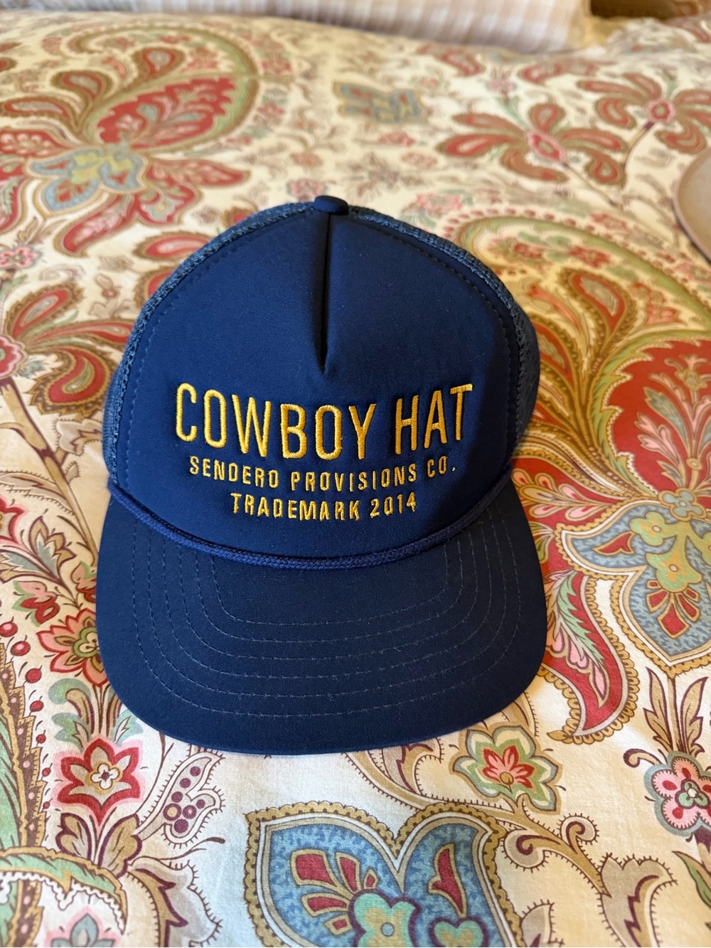 Sendero Provisions Co. Navy 'Cowboy Hat' Trucker Cap